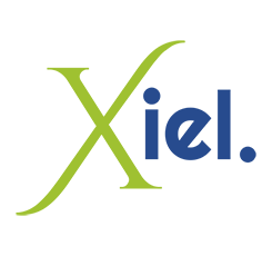Xiel logo with super cool green X in special font