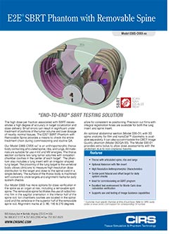 E2E SBRT Phantom with Removable Spine Datasheet