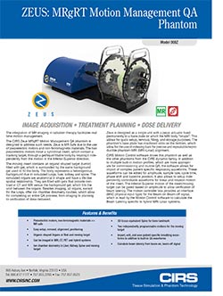 ZEUS: MRgRT Motion Management QA Phantom