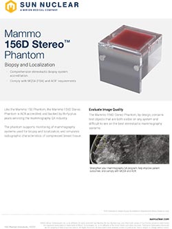 Mammo 156D Stereo Phantom Datasheet