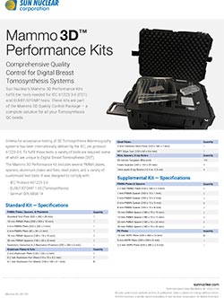 Mammo 3D Performance Kit Datasheet