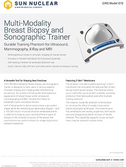 Multi-Modality Breast Biopsy and Sonographic Trainer Datasheet